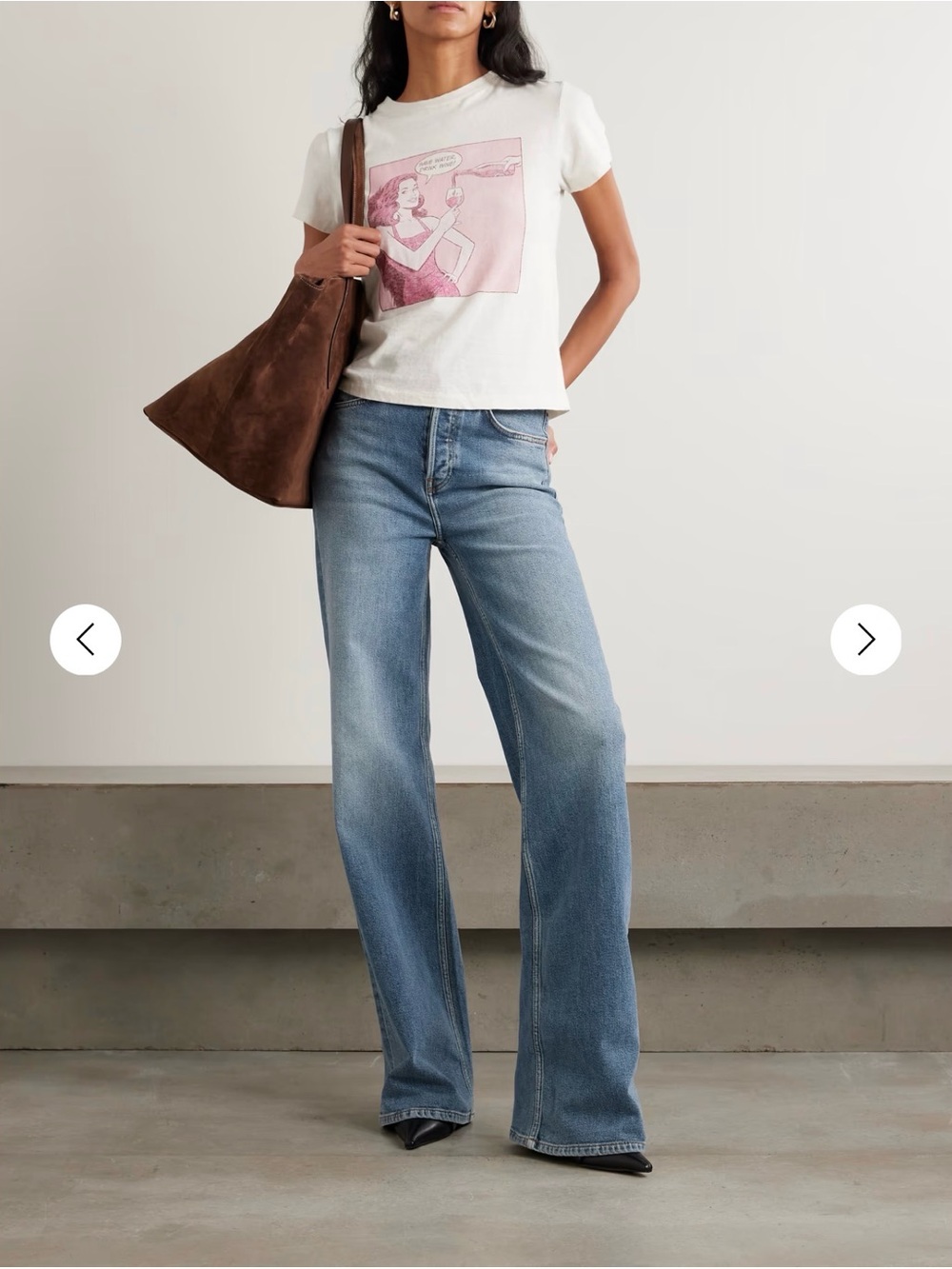 Re/Done High-Rise Wide-Leg Jeans in Midnight Size 28 $315 - Picture 3 of 9